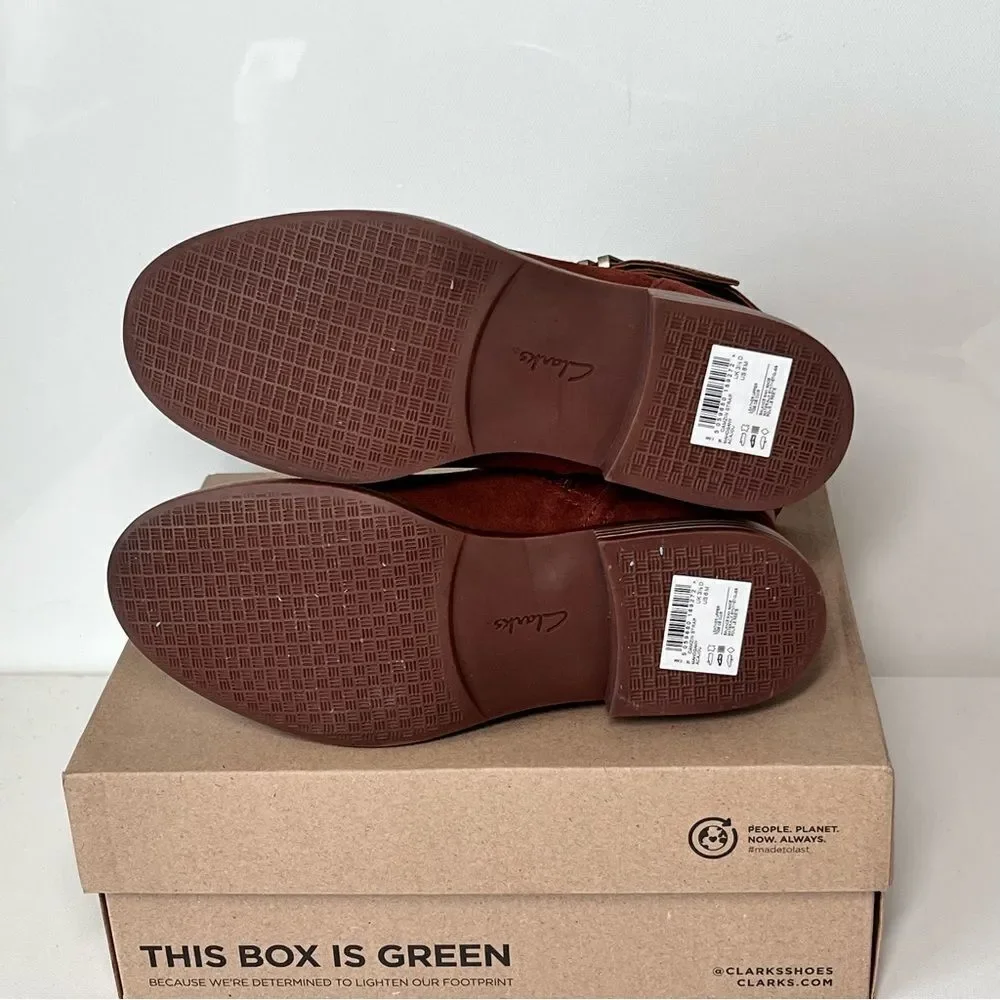 Clarks Camzin Strap Leather Mid Boots